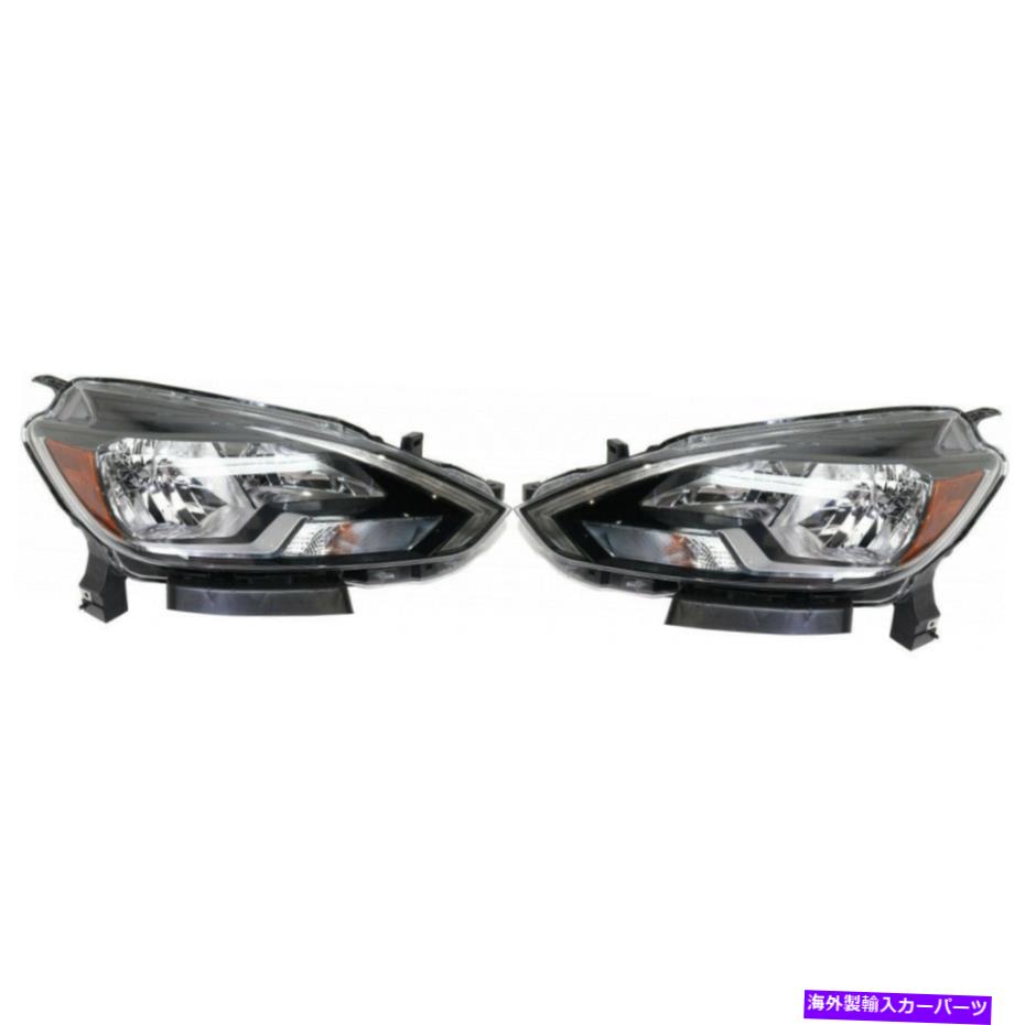 USヘッドライト 日産Sentra Headlights 2016 2017 LHとRHサイドNI2502244 + NI2503244 Fits Nissan Sentra Headlights 2016 2017 LH and RH Side NI2502244 + NI2503244【並行輸入品】