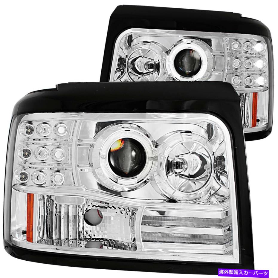 USヘッドライト ANZO USA 111183プロジェクターヘッドライトセットW / HaloフィットBRONCO F-150 F-250 F-350 Anzo USA 111183 Projector Headlight Set w/Halo Fits Bronco F-150 F-250 F-350【並行輸入品】