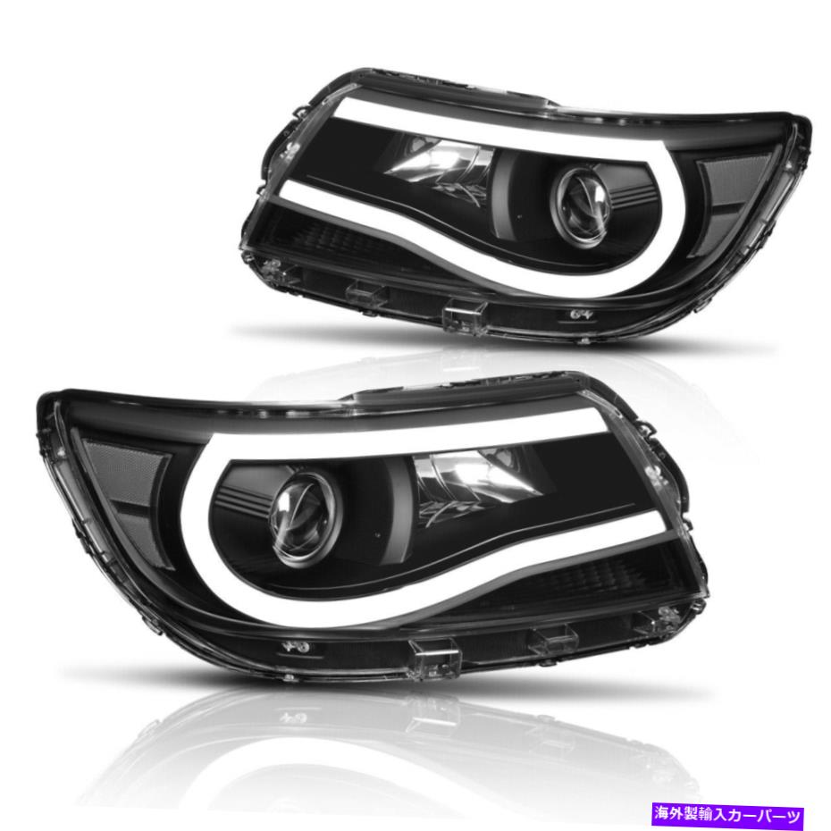 USヘッドライト 15~20のシボレーコロラド交換3D LED DRLプロジェクターヘッドライトブラック/クリア For 15-20 Chevy Colorado Replacement 3D LED DRL Projector Headlight Black/Clear【並行輸入品】