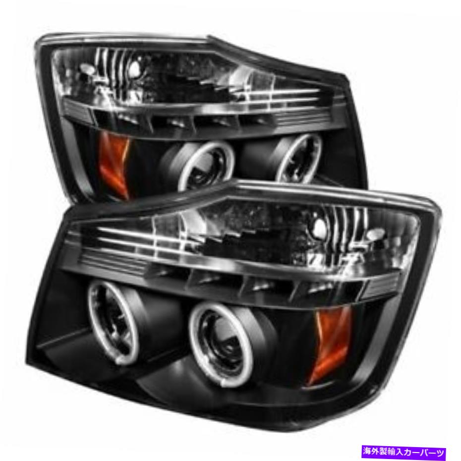 USヘッドライト 日産タイタン用スパイダーオート/日産アルマダブラックCCFL LEDプロジェクターヘッドライト Spyder Auto For Nissan Titan/For Nissan Armada Black CCFL LED Projector Headligh【並行輸入品】