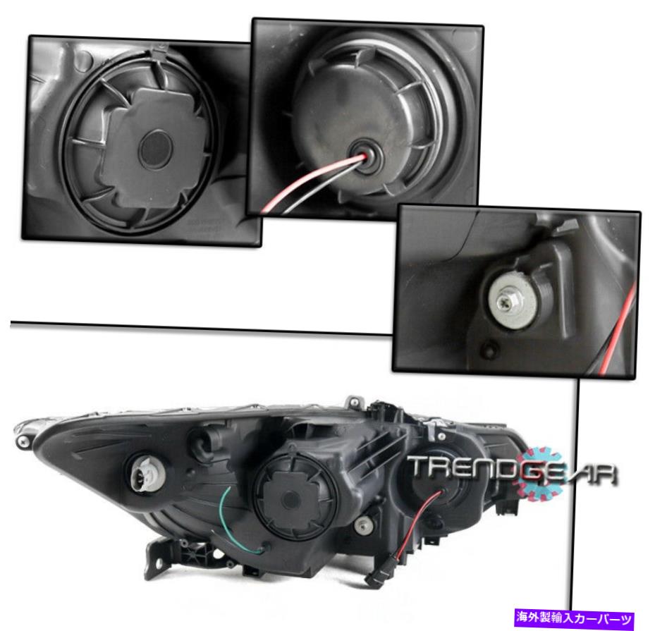 USヘッドライト 2009-2014 Acura TSX [HIDモデル] LEDブラックプロジェクターヘッドライトW /バンパーDRL FOR 2009-2014 ACURA TSX [HID MODEL] LED BLACK PROJECTOR HEADLIGHTS W/BUMPER DRL【並行輸入品】
