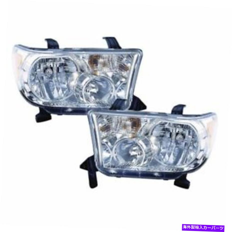 USヘッドライト Headlight Set Level Adjuster Capa Pairフィット2009-2013トヨタツンドラ Headlight Set with Level Adjuster CAPA Pair Fits 2009-2013 Toyota Tundra【並行輸入品】