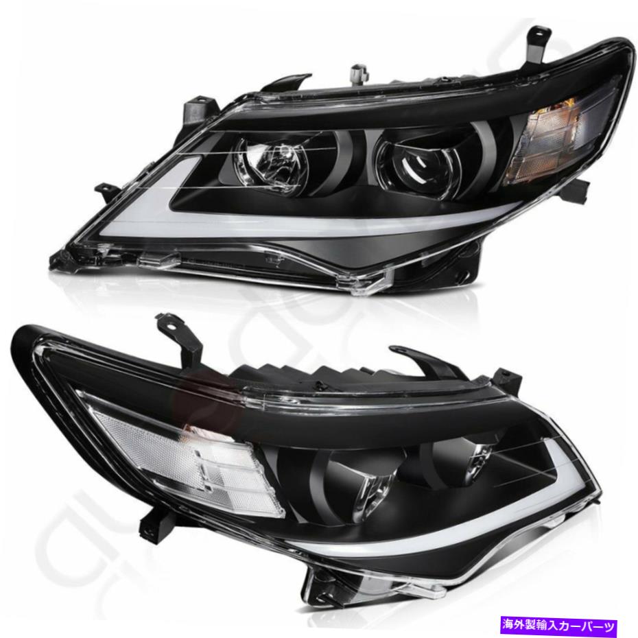 USヘッドライト トヨタカムリ2012-2014ヘッドライトアセンブリブラックヘッドランプDRL LED交換 For Toyota Camry 2012-2014 Headlight Assembly Black Headlamp DRL LED Replacement【並行輸入品】