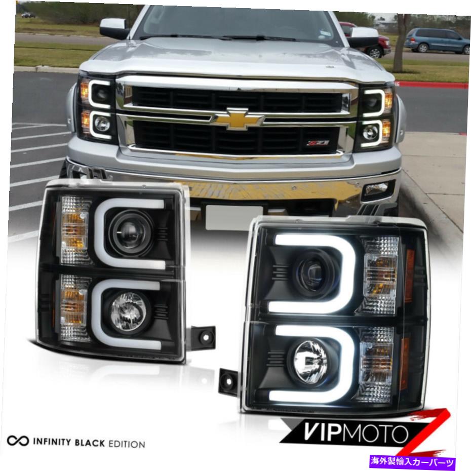 USヘッドライト 2014-2015 Chevy Silverado 1500サイクロップ光学LEDネオンバープロジェクターヘッドライト 2014-2015 Chevy Silverado 1500 CYCLOP OPTIC LED Neon Bar Projector Headlight【並行輸入品】|Us Custom Parts Shop USDM