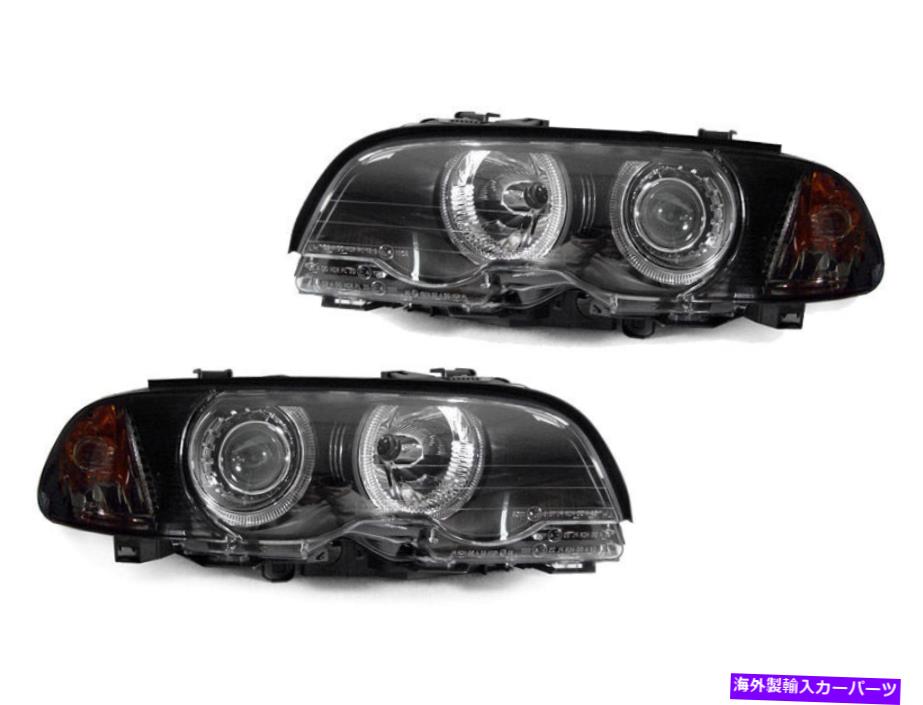 USヘッドライト Depo Combo Angel Haloヘッドライト+ 01-06 BMW E46 M3のための煙コーナー信号ライト DEPO COMBO Angel Halo Headlight + Smoke Corner Signal Light For 01-06 BMW E46 M3【並行輸入品】