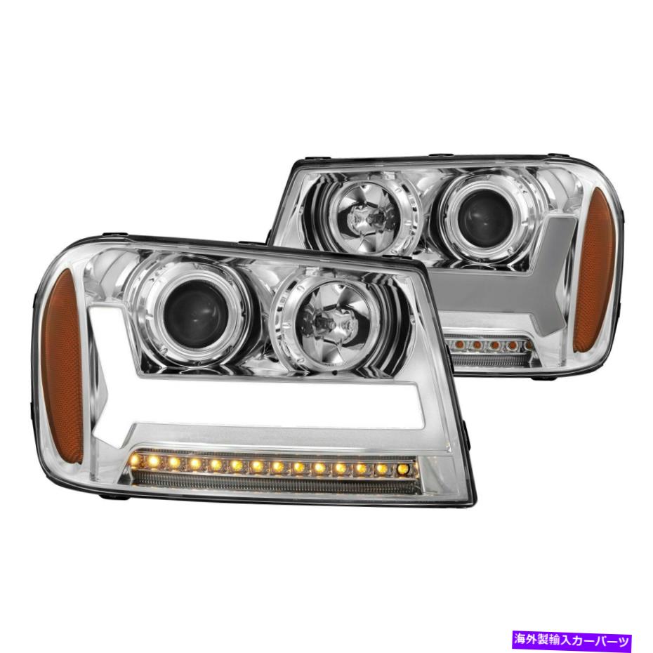 USヘッドライト Chevy Trailblazer 2006-2009 CG Chrome LED DRLバープロジェクターヘッドライト For Chevy Trailblazer 2006-2009 CG Chrome LED DRL Bar Projector Headlights【並行輸入品】|Us Custom Parts Shop USDM
