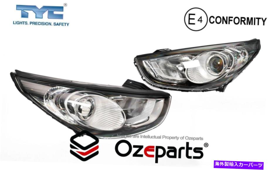 USヘッドライト Hyundai IX35 VIN TMA 2012~2013用ペアLH + RHヘッドライトランプ（ライトバーなし） Pair LH+RH Head Light Lamp (No Light Bar) For Hyundai IX35 Vin TMA 2012~2013【並行輸入品】