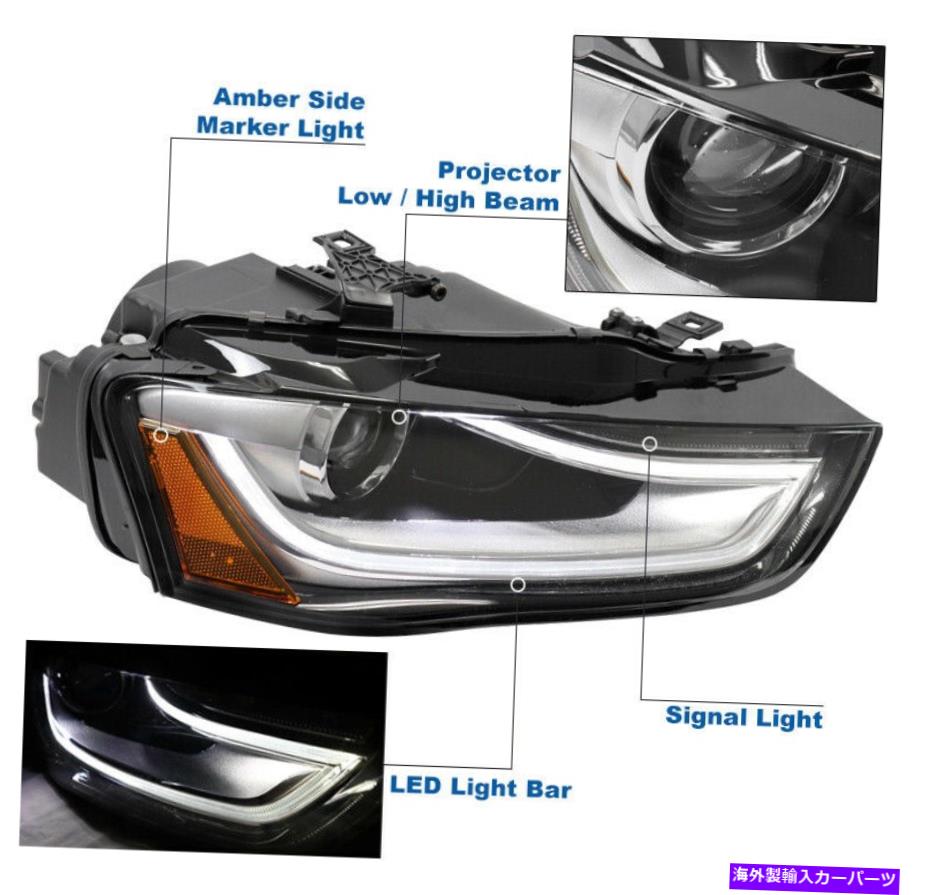 USヘッドライト 2013-2016 Audi A4 S4 HID / Non-AFS LED Chrome Projector Headlight Passenger RH For 2013-2016 Audi A4 S4 HID/Non-AFS LED Chrome Projector Headlight Passenger RH【並行輸入品】