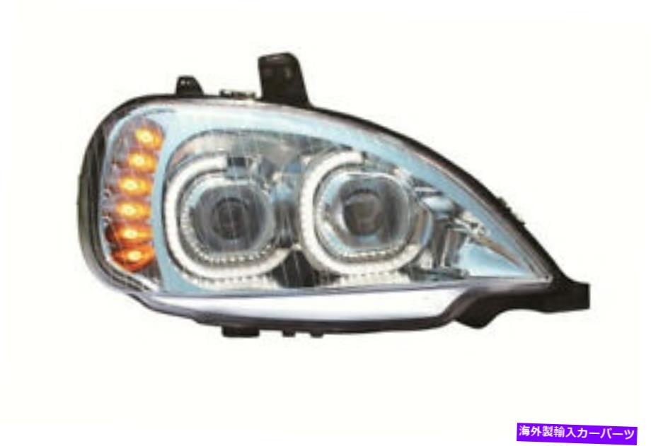 USヘッドライト FreightLiner Columbia LEDプロジェクターヘッドライトクローム旅客サイド Freightliner Columbia LED Projector Headlight Chrome Passenger side【並行輸入品】