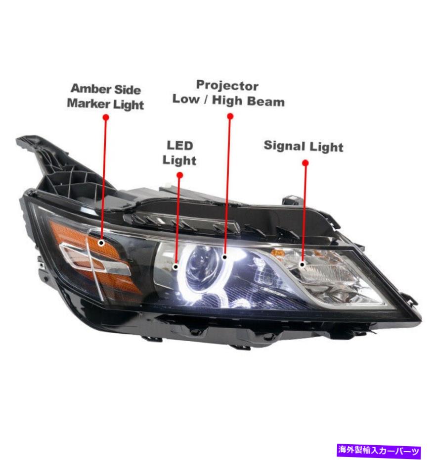 USヘッドライト 15~20のシボレー・インパラ[HID] LEDプロジェクターヘッドライトランプクローム助手席側 For 15-20 Chevy Impala [HID] LED Projector Headlight Lamp Chrome Passenger Side【並行輸入品】