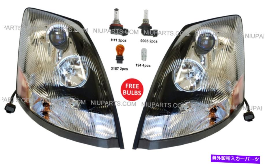 USヘッドライト Volvo VNLヘッドライトランプクロム - ドライバー＆旅客サイド Volvo VNL Headlight Lamp Chrome - Driver & Passenger Side【並行輸入品】