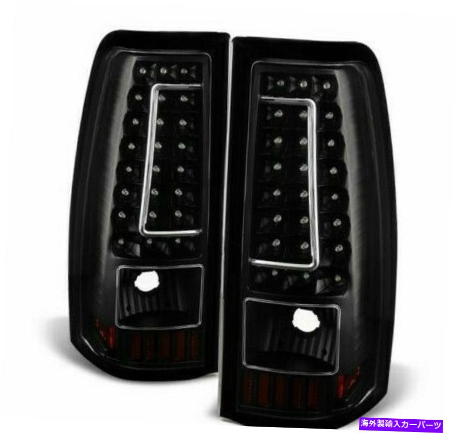 USヘッドライト 2003年2006シボリーシルバラードブラックチューブリアテールブレーキライトセットペアRH LH For 2003 2006 Chevy Silverado Black Tube Rear Tail Brake Lights set pair RH LH【並行輸入品】