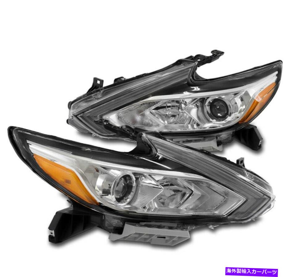 USヘッドライト 16 17 18標準4DRハロゲンプロジェクターヘッドライトヘッドランプランプクロームLH + RH For 16 17 18 Altima 4dr Halogen Projector Headlights Headlamps Lamp Chrome LH+RH【並行輸入品】