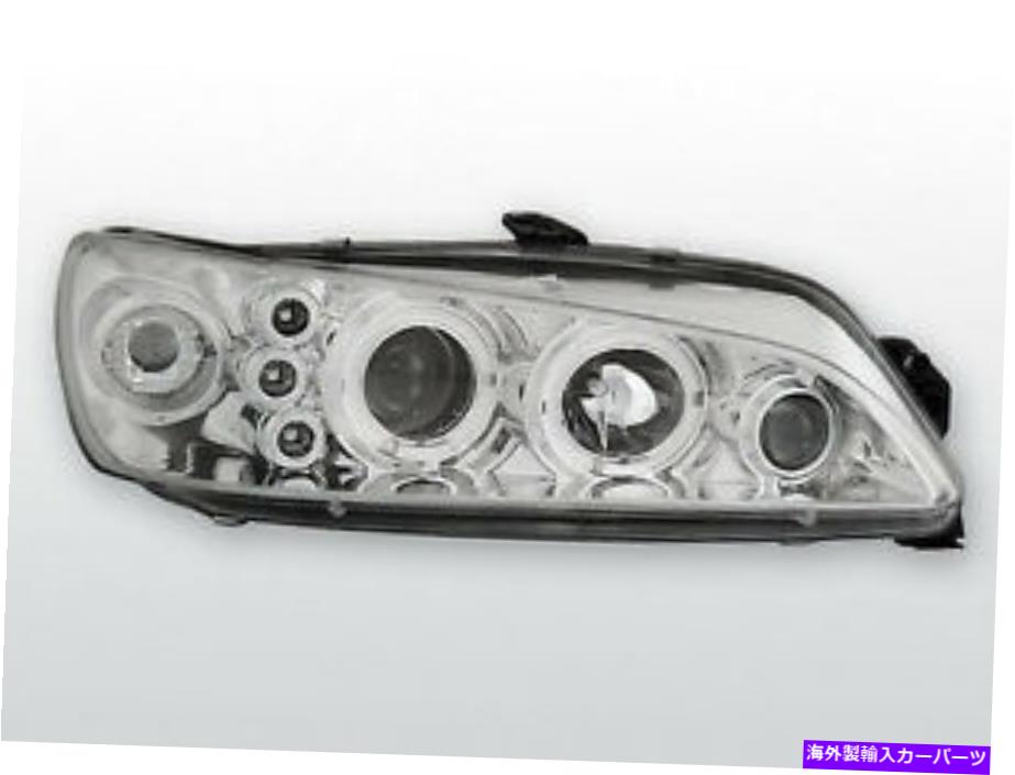 USヘッドライト Peugeot 306 97-01のためのAngel Eye Ringsが付いているクロム仕上げヘッドライト Chrome finish Headlights front lights with angel eye rings for PEUGEOT 306 97-01【並行輸入品】|Us Custom Parts Shop USDM