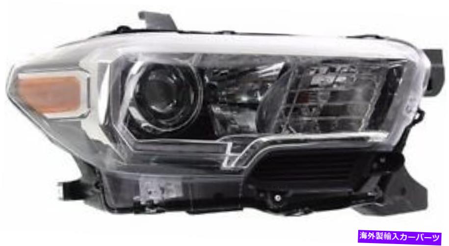 USヘッドライト トヨタタコマ2016 2017ハロゲンヘッドライトヘッドランプW / LED DRLブラック - 右 TOYOTA TACOMA 2016 2017 HALOGEN HEADLIGHT HEAD LAMP W/LED DRL BLACK - RIGHT【並行輸入品】
