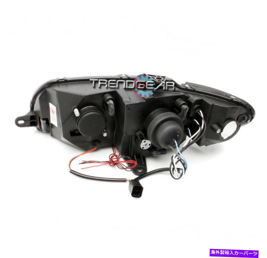 USヘッドライト 04-06 Pontiac Gto Halo LEDブラックプロジェクターヘッドライトW / Blue DRLキット左+右 04-06 PONTIAC GTO HALO LED BLACK PROJECTOR HEAD LIGHTS W/BLUE DRL KIT LEFT+RIGHT【並行輸入品】