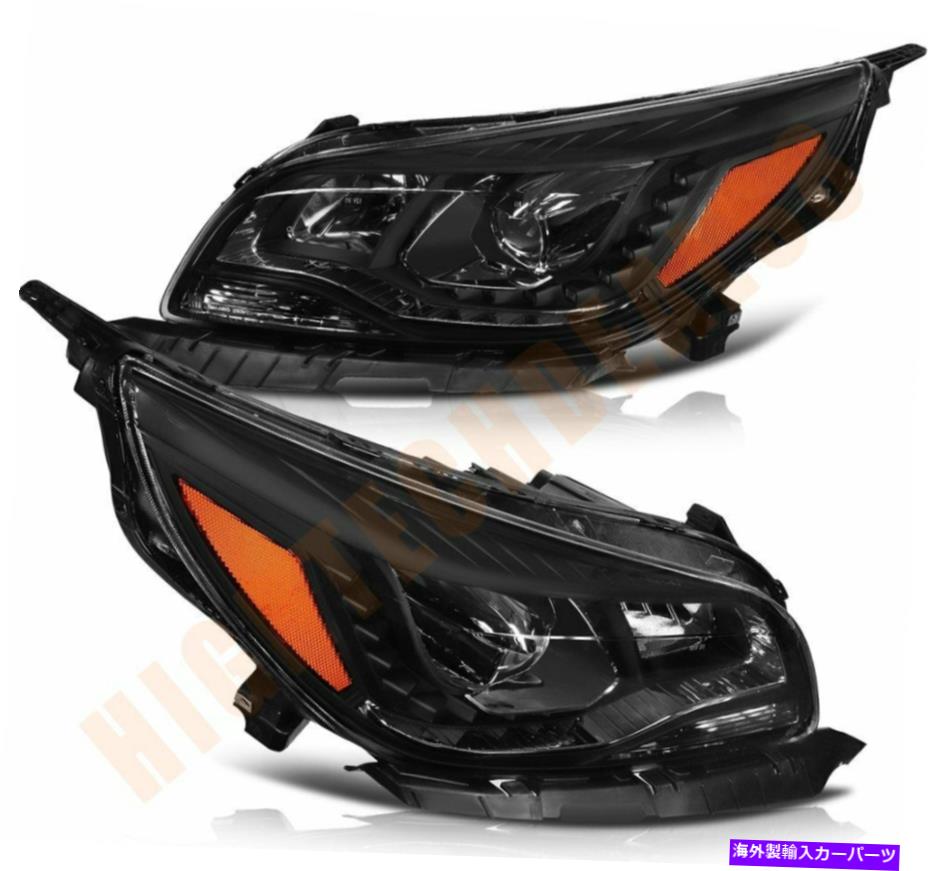USヘッドライト フィット2013-2015 Chevy Malibuの交換ヘッドライトアセンブリブラックハウジングセット Fits 2013-2015 Chevy Malibu Replacement Headlights Assembly Black Housing Set【並行輸入品】