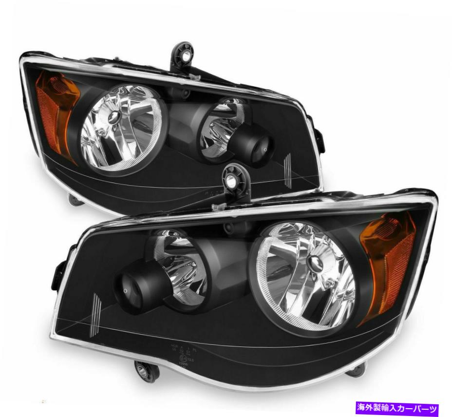 【楽天市場】USヘッドライト 2008年2016の町＆カントリーブラックハウジングヘッドライトヘッドランプ交換セット For 2008
