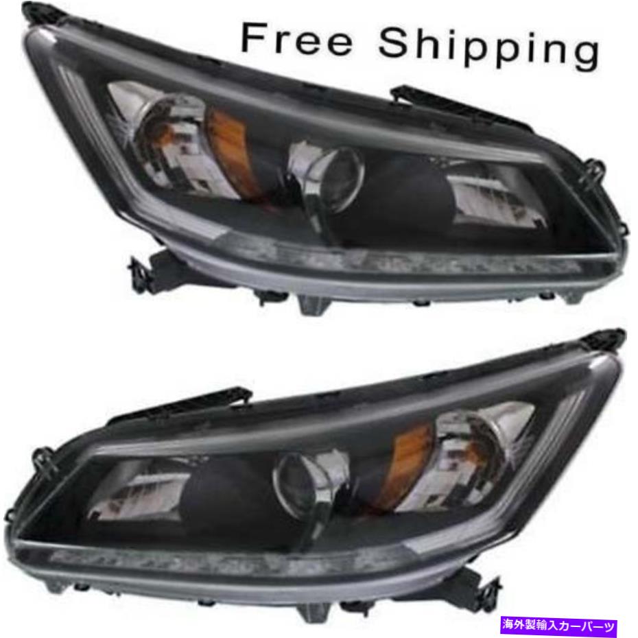 USヘッドライト ハロゲンヘッドランプアセンブリ2 LH＆RHサイドフィットホンダアコード6CYLエンジン Halogen Head Lamp Assembly Set of 2 LH & RH Side Fits Honda Accord 6Cyl Engine【並行輸入品】