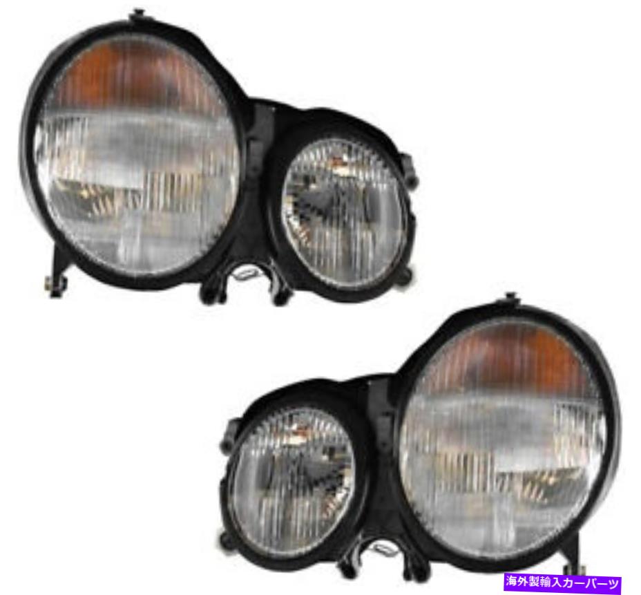 USヘッドライト メルセデスベンツE320 E530 E55 AMG用ハロゲンヘッドライトアセンブリペアセット Halogen Headlight Assembly Pair Set for Mercedes-Benz E320 E430 E500 E55 AMG【並行輸入品】