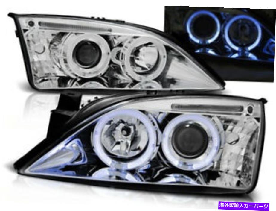 USヘッドライト Ford Mondeo 2000-2004 2005 2006 2007年vR-1298 Angel Eyes Chrome Headlights for Ford Mondeo 2000-2004 2005 2006 2007 VR-1298 Angel Eyes Chrome【並行輸入品】