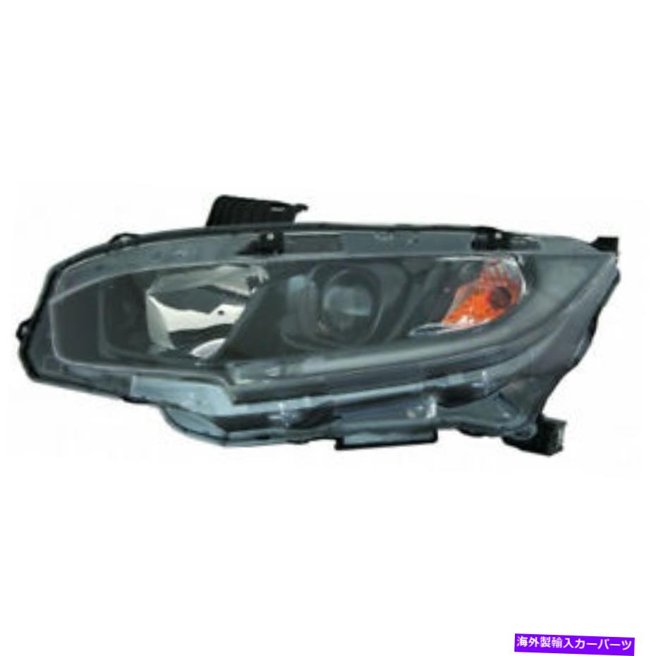 USヘッドライト Civic Sedan 2018 Headlightハロゲン左の推進力のためのフィット FITS FOR CIVIC SEDAN 2018 HEADLIGHT HALOGEN LEFT DRIVER【並行輸入品】