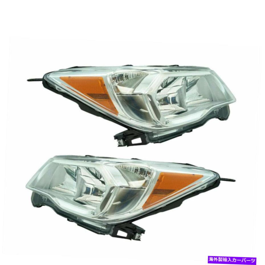 USヘッドライト ハロゲンヘッドライトヘッドランプW / Chrome Bezel LH?? RH対FIT 2014-16フォレッター2.5L Halogen Headlight Headlamp w/ Chrome Bezel LH RH Pair Fit 2014-16 Forester 2.5L【並行輸入品】|Us Custom Parts Shop USDM