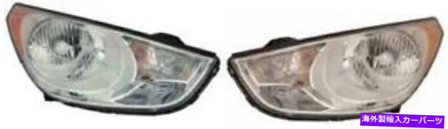 USヘッドライト サイド/ペアフィット2010 - 2014 Hyundai Tucsonフロントヘッドライトアセンブリの交換 SIDE/PAIR fits 2010 - 2014 Hyundai Tucson Front Headlight Assembly Replacement【並行輸入品】