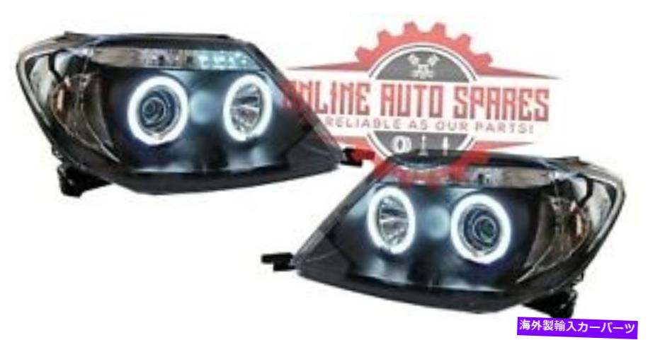 USヘッドライト 05-10トヨタヒルクSR5ダブルタクシーのための黒いLEDツインハロープロジェクターヘッドライト BLACK LED Twin Halo Projector Headlights for 05-10 TOYOTA HILUX SR5 Double Cab【並行輸入品】｜Us Custom Parts Shop USDM