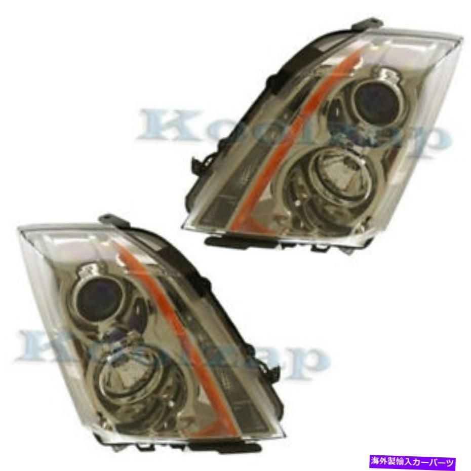 USヘッドライト 08-11キャデラックCTSヘッドライトヘッドランプヘッドライトランプ左右サイドセットペア 08-11 Cadillac CTS Headlight Headlamp Head Light Lamp Left & Right Side Set PAIR【並行輸入品】