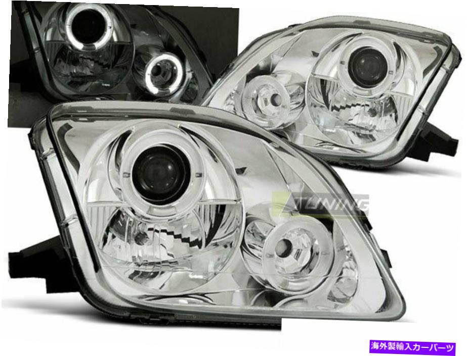 USヘッドライト Honda Prelude 97-01 Halo Rims Chrome Ca Lpho23 Xino CAのヘッドライトのペア Pair of Headlights for Honda PRELUDE 97-01 Halo Rims Chrome CA LPHO23 XINO CA【並行輸入品】