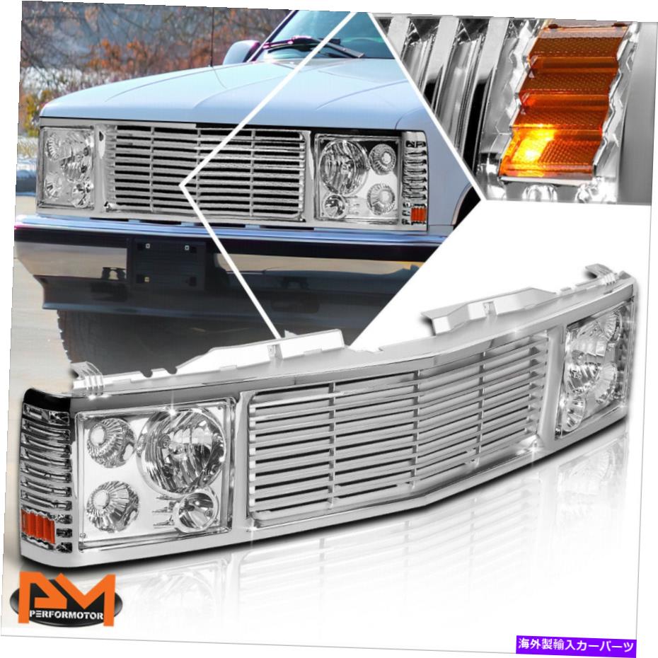 USヘッドライト 94-00 Chevy GMC C / KピックアップYukon Tahoeフロントバンパーグリル+ヘッドライトセット For 94-00 Chevy GMC C/K Pickup Yukon Tahoe Front Bumper Grille+Headlights Set【並行輸入品】|Us Custom Parts Shop USDM