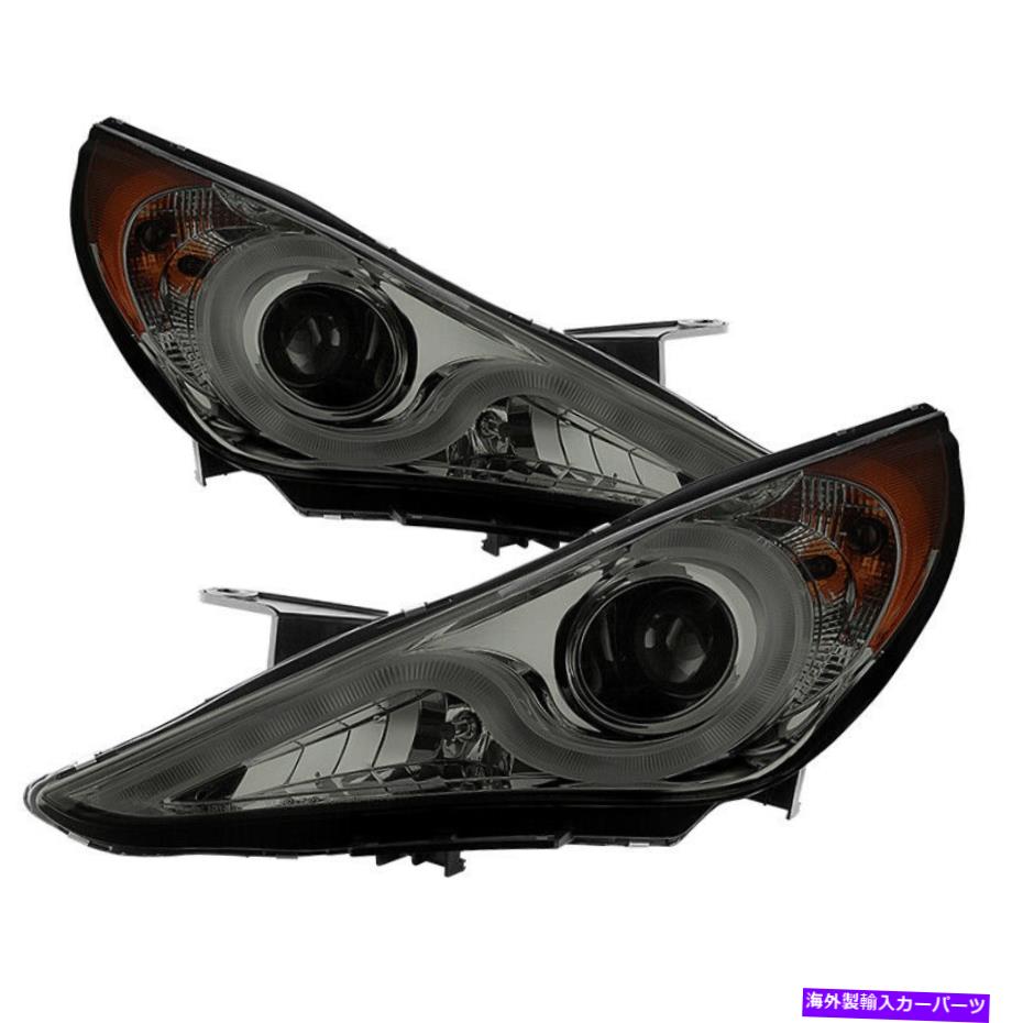 USヘッドライト フィット11-14 Sonata DRL LEDバースモークプロジェクターヘッドライトSE / GL / GLS / 2.0T / LIMITED Fit 11-14 Sonata DRL LED Bar Smoke Projector Headlights SE/GL/GLS/2.0T/Limited【並行輸入品】|Us Custom Parts Shop USDM