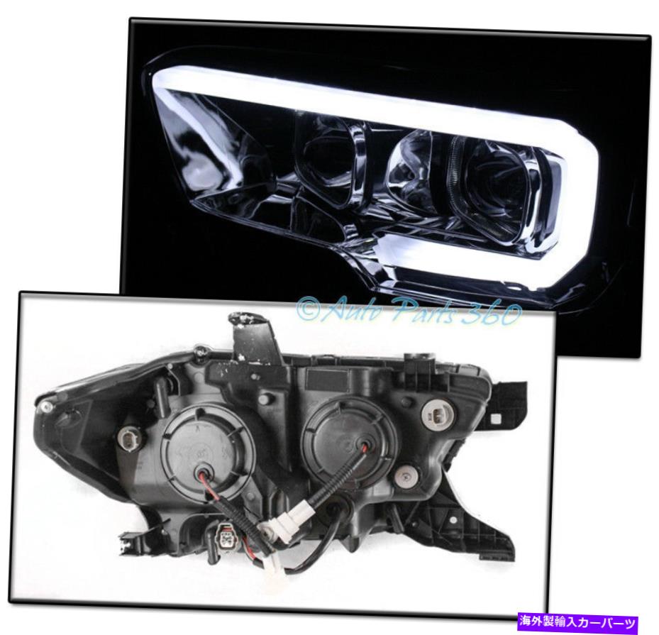 USヘッドライト 16-18トヨタタコマシーケンシャルLEDスモークプロジェクターヘッドライトランプW /ブルーDRL FOR 16-18 TOYOTA TACOMA SEQUENTIAL LED SMOKE PROJECTOR HEADLIGHT LAMP W/BLUE DRL【並行輸入品】