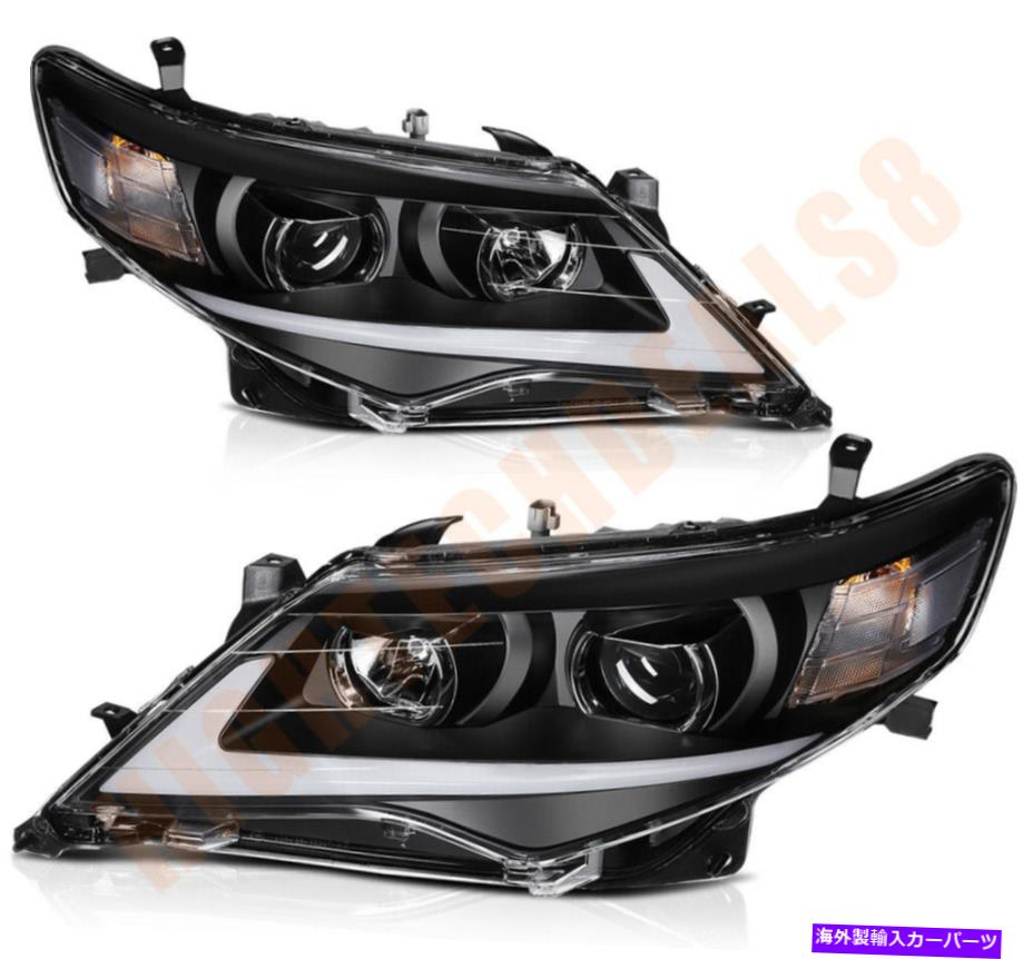 USヘッドライト フィット2012 2013 2013 2014トヨタカムリヘッドライトDRL LEDバーHaloプロジェクターヘッドランプ Fits 2012 2013 2014 Toyota Camry Headlights DRL LED Bar Halo Projector Headlamp【並行輸入品】｜Us Custom Parts Shop USDM 70,727円