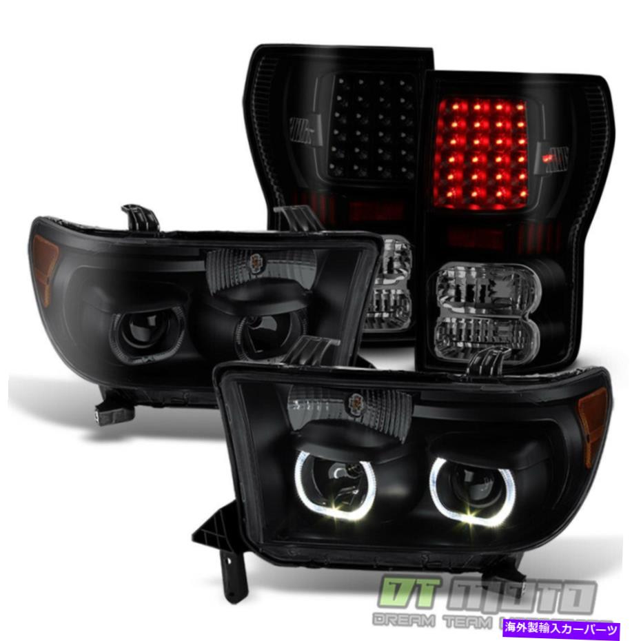 USヘッドライト 2007-2013トヨタツンドラブラックスモークプロジェクターヘッドライト+ LED SMDテールランプ For 2007-2013 Toyota Tundra Black Smoke Projector Headlights+LED SMD Tail Lamps【並行輸入品】