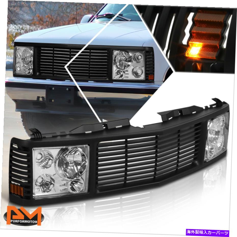 USヘッドライト 94-00 Chevy GMC C / Kの郊外の郊外のTahoeのフロントバンパーグリル+ヘッドライトセット For 94-00 Chevy GMC C/K Suburban Yukon Tahoe Front Bumper Grille+Headlights Set【並行輸入品】|Us Custom Parts Shop USDM