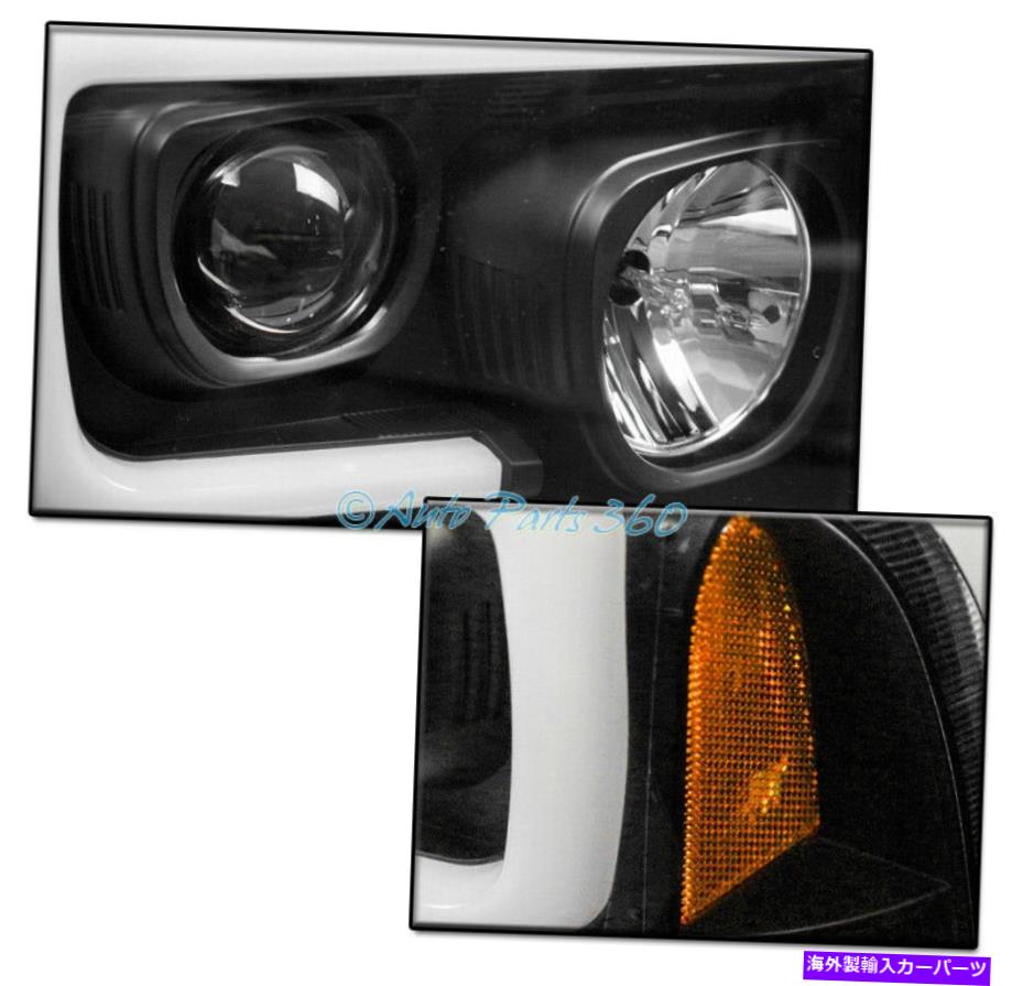 USヘッドライト 05-07フォードスーパーデューティLEDチューブブラックプロジェクターヘッドライトW / DRL信号+ HID FOR 05-07 FORD SUPER DUTY LED TUBE BLACK PROJECTOR HEADLIGHTS W/DRL SIGNAL+HID【並行輸入品】|Us Custom Parts Shop USDM