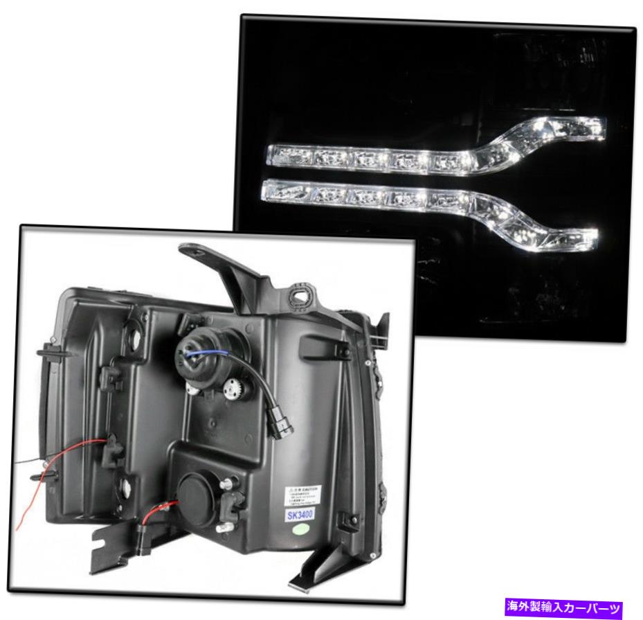 USヘッドライト 07-13シボリーSilverado LEDバーブラックプロジェクターヘッドライトランプW / 50W 8K HID FOR 07-13 CHEVY SILVERADO LED BAR BLACK PROJECTOR HEADLIGHTS LAMPS W/50W 8K HID【並行輸入品】|Us Custom Parts Shop USDM