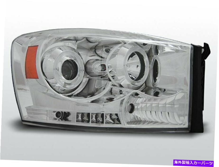 USヘッドライト Lyskastere for Dodge Ram 06-08 Angel Eyes Chrome送料無料LPDO05WN Xino US Lyskastere for Dodge RAM 06-08 Angel Eyes Chrome Free Shipping LPDO05WN XINO US【並行輸入品】