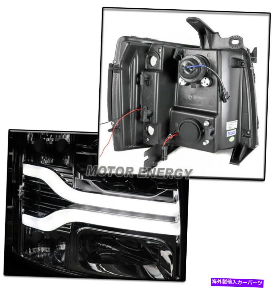 USヘッドライト 07-13シボリーSilverado 1500 LEDチューブクロムプロジェクターヘッドライトW / DRL信号 FOR 07-13 CHEVY SILVERADO 1500 LED TUBE CHROME PROJECTOR HEADLIGHTS W/DRL SIGNAL【並行輸入品】｜Us Custom Parts Shop USDM