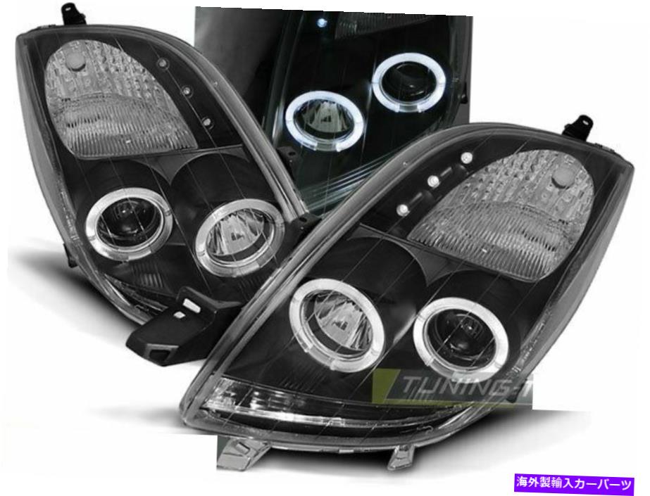 USヘッドライト トヨタ・ヤリス06-09 Halo Rims Black CA LPTO04 Xino CAのヘッドライトのペア Pair of Headlights for Toyota YARIS 06-09 Halo Rims Black CA LPTO04 XINO CA【並行輸入品】