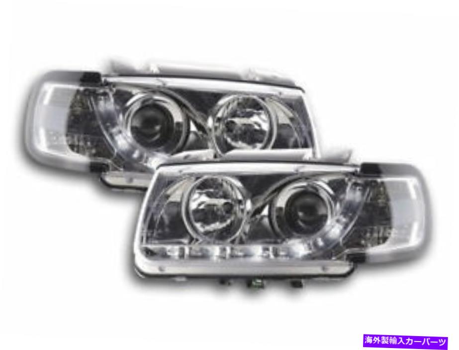 USヘッドライト VWポロタイプ6N 94-99クロムのためのLED DRLの昼光の昼間の光のヘッドライト LED DRL Daylight daytime light headlights FOR VW Polo type 6N 94-99 chrome【並行輸入品】
