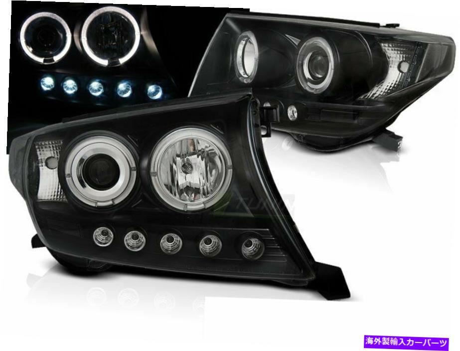 USヘッドライト Juego de Faros Para Toyota Land Cruiser FJ200 2007-2012 Angel Eyes Negro Us LPTO Juego de Faros para Toyota LAND CRUISER FJ200 2007-2012 Angel Eyes Negro US LPTO【並行輸入品】