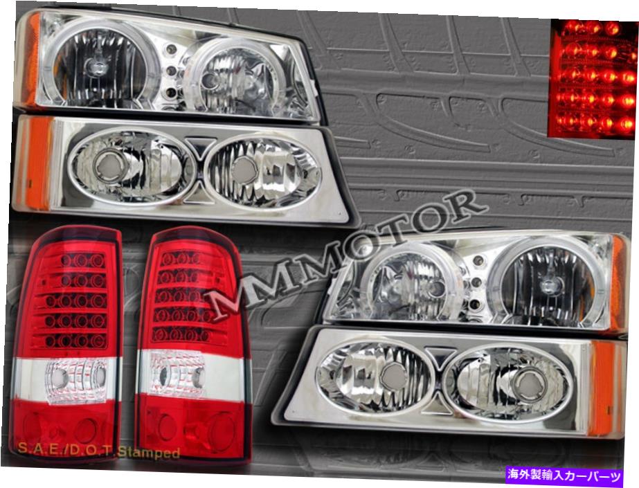 USヘッドライト 03-06 Chevy Silverado Haloヘッドライトクリア+バンパーライト+レッドテールライト 03-06 CHEVY Silverado Halo Headlights Clear+Bumper Lights+ RED Tail Lights【並行輸入品】｜Us Custom Parts Shop USDM