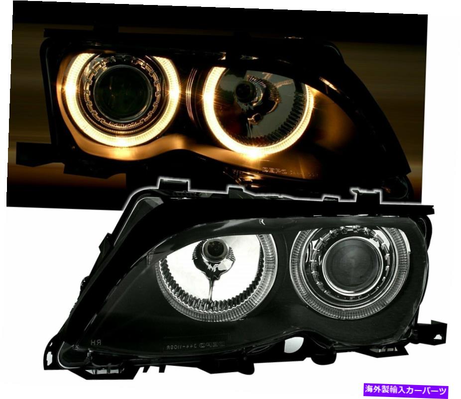 USヘッドライト Juego de Faros Para BMW 3 Serie E46 2001-2005 Angel Eyes Negro US LPBM86WP Xino Juego de Faros para BMW 3 Serie E46 2001-2005 Angel Eyes Negro US LPBM86WP XINO【並行輸入品】|Us Custom Parts Shop USDM