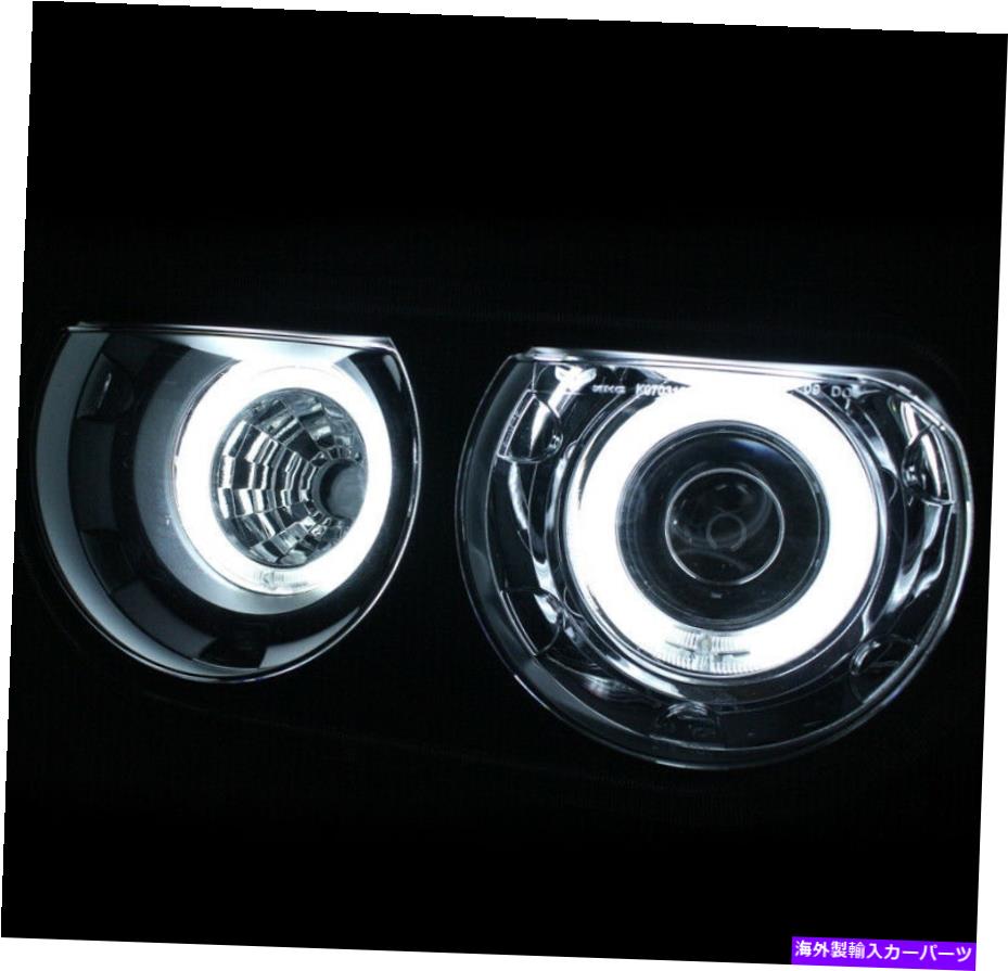 USヘッドライト 08-14 Dodge Challenger CCFL Haloブラックプロジェクターヘッドライト左+右ペア FOR 08-14 DODGE CHALLENGER CCFL HALO BLACK PROJECTOR HEADLIGHTS LEFT+RIGHT PAIR【並行輸入品】