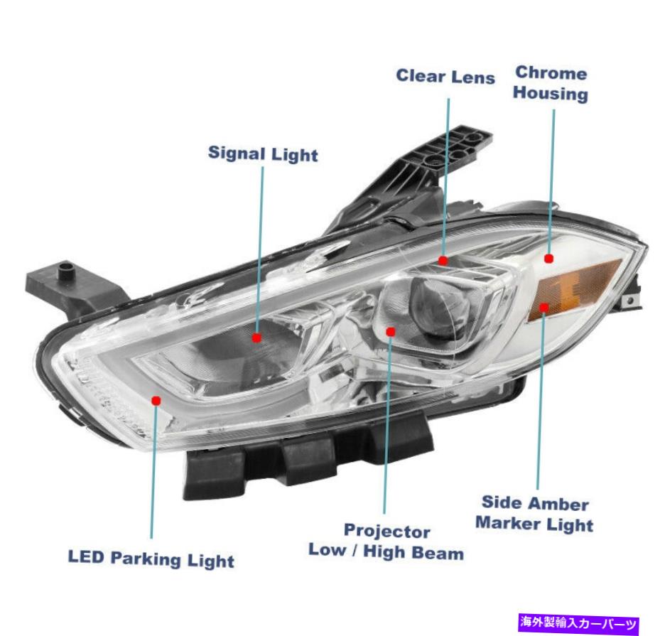 USヘッドライト 2013-2016 Dodge Dart LED Chrome ProjectorヘッドライトヘッドランプW / Blue DRLキット For 2013-2016 Dodge Dart LED Chrome Projector Headlights Headlamp w/Blue DRL Kit【並行輸入品】｜Us Custom Parts Shop USDM 68,343円