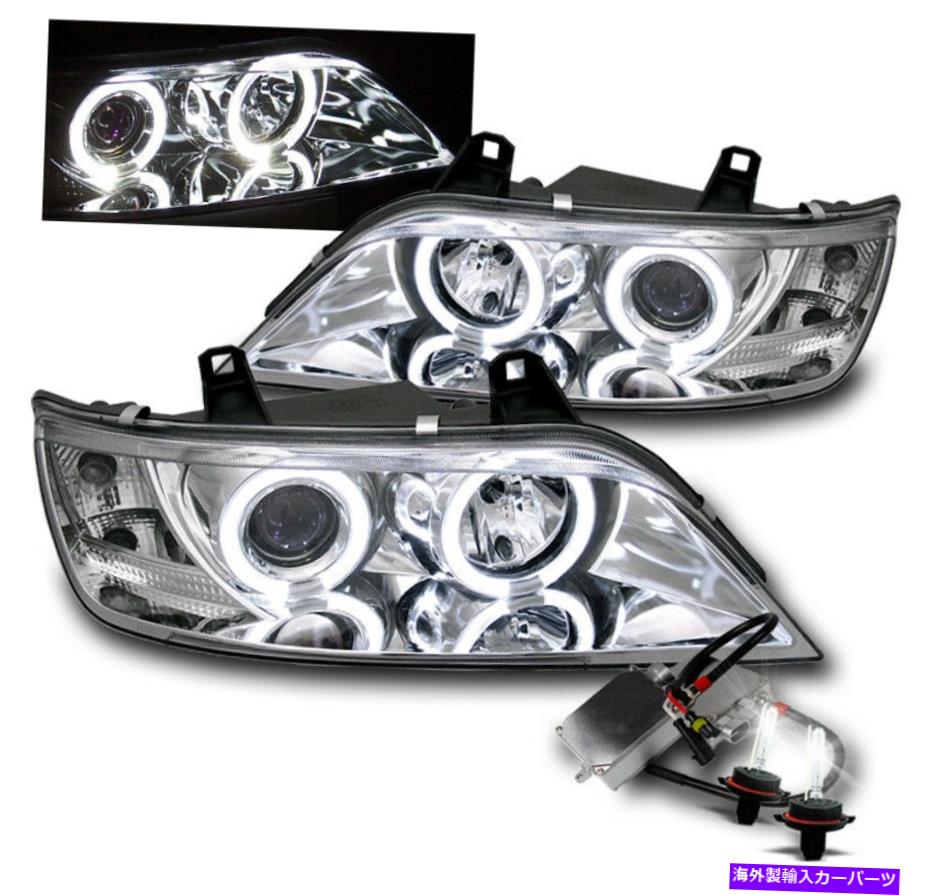 USヘッドライト 1996年から2002年BMW Z3 L + RのためのChrome Projector HaloヘッドライトランプW / 50W 6K HIDキット CHROME PROJECTOR HALO HEAD LIGHTS LAMP W/50W 6K HID KIT FOR 1996-2002 BMW Z3 L+R【並行輸入品】