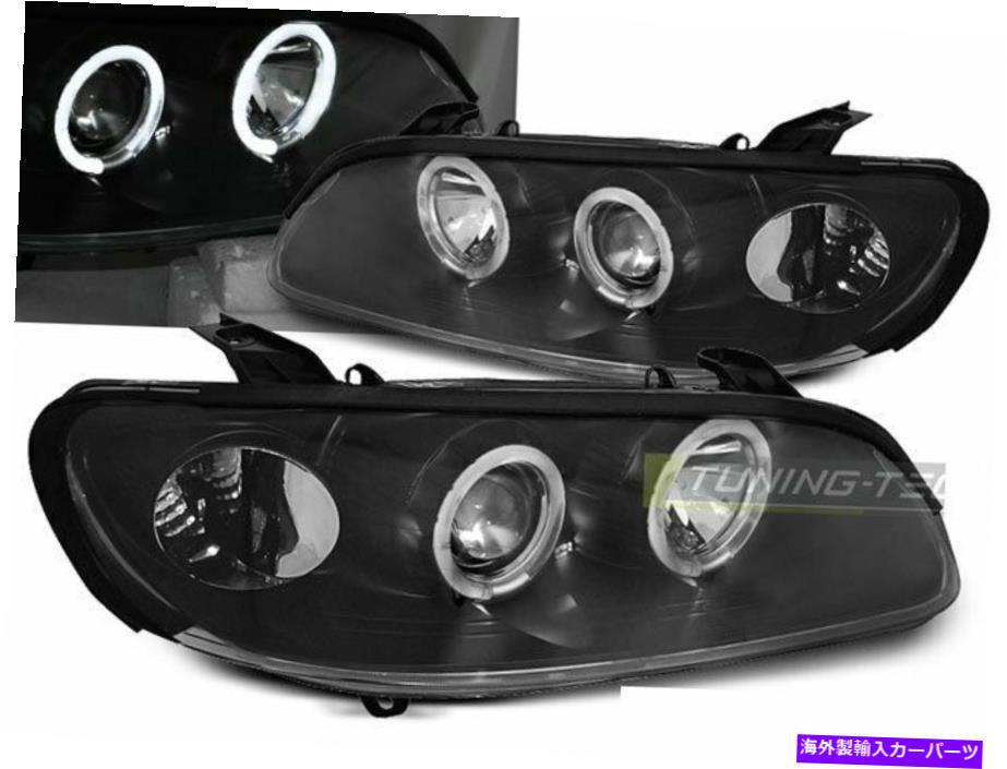 USヘッドライト Opel Omega Bのヘッドライトのペアは、Halo Rims Black Sonar CA LPOP36 Xino C Pair of Headlights for Opel OMEGA B 94-99 Halo Rims Black SONAR CA LPOP36 XINO C【並行輸入品】